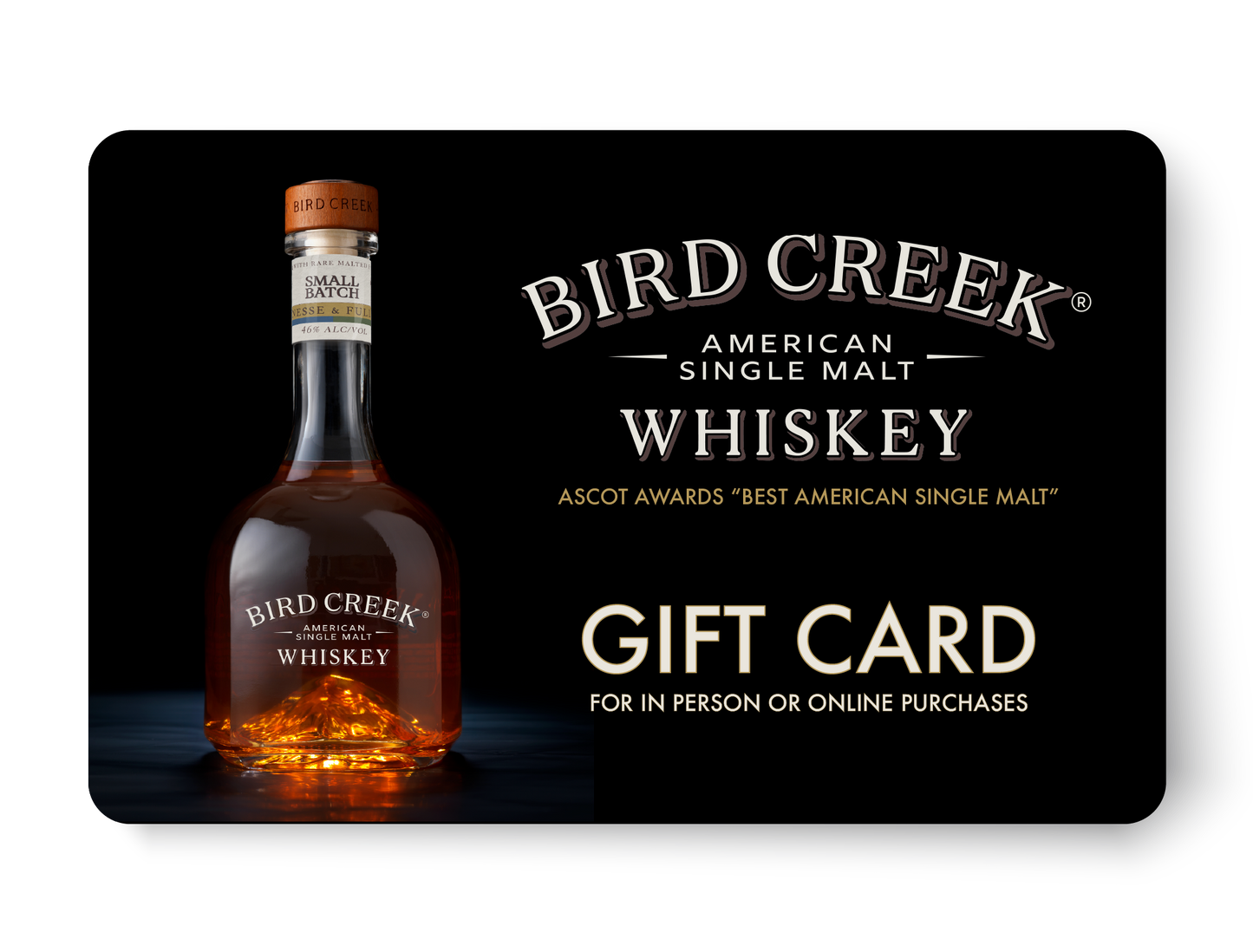 Bird Creek Whiskey - Gift Card