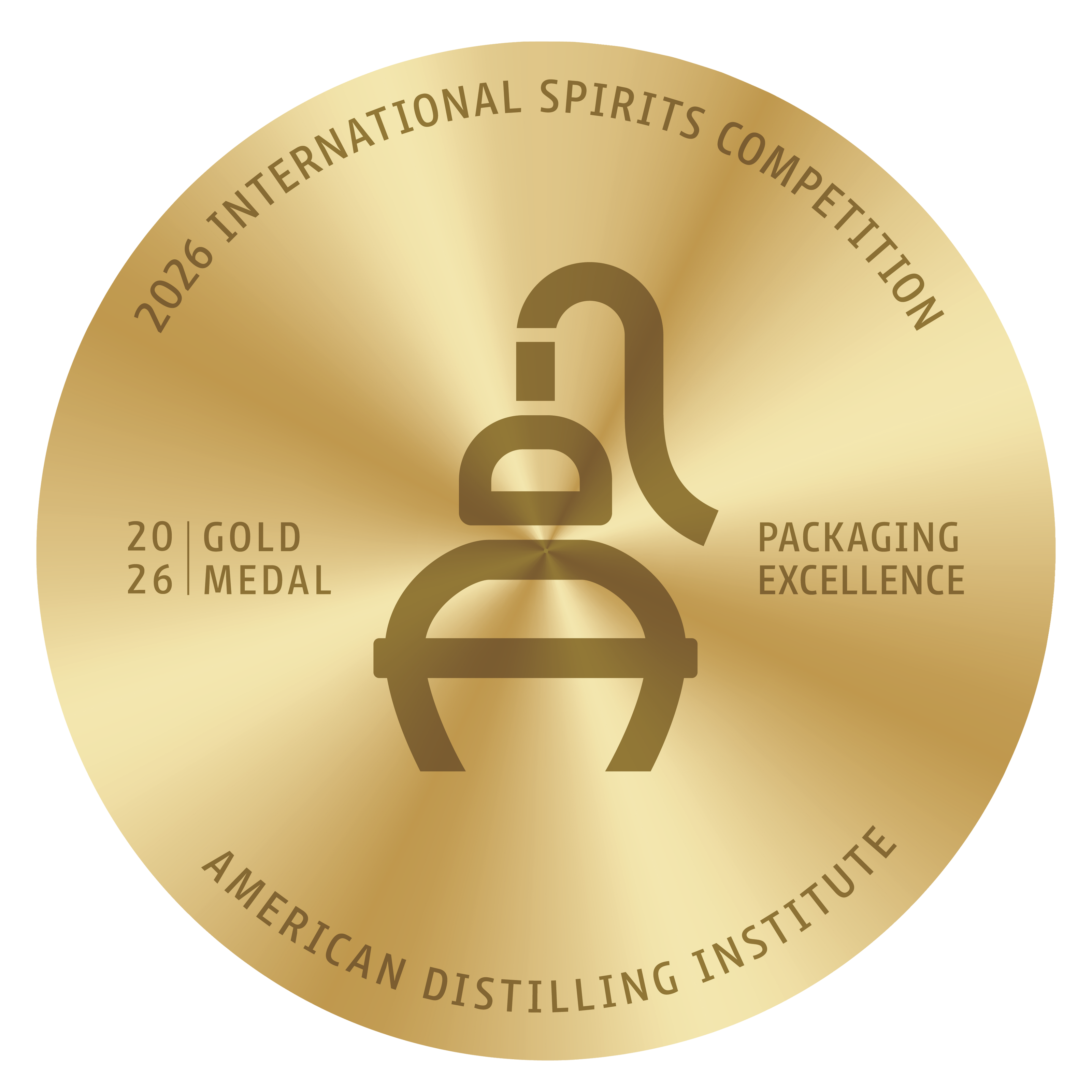 Gold medal for packaging excellence from the American Distilling Institute