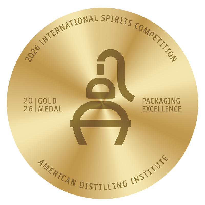 Gold medal for packaging excellence from the American Distilling Institute