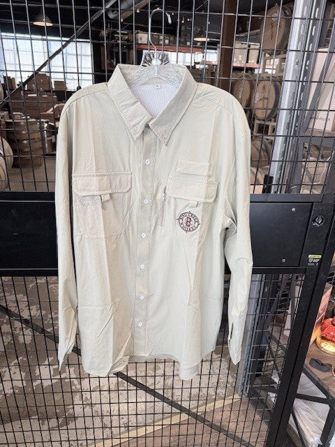 Safari/Fly Shirt with Embroidered logo