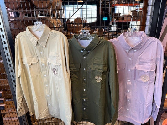 Safari/Fly Shirt with Embroidered logo